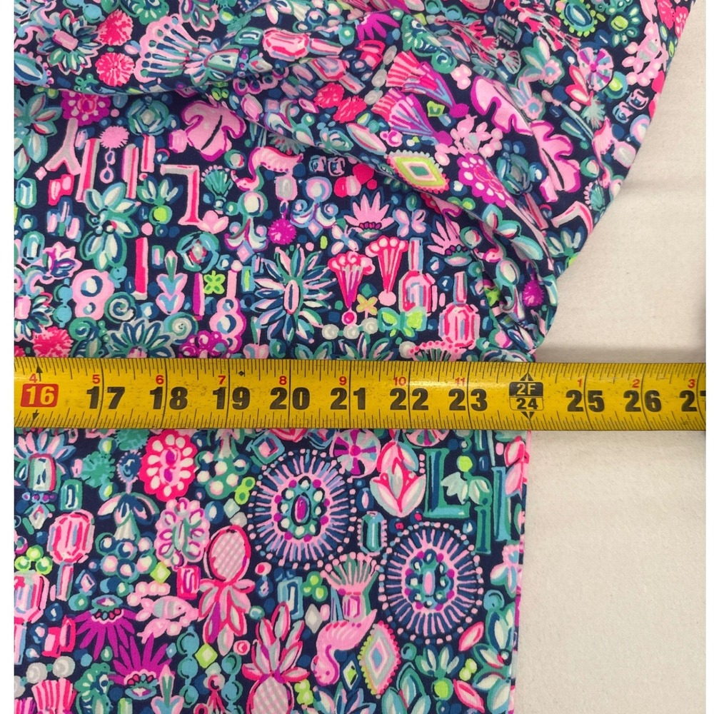 Lilly Pulitzer Kamala Low Tide Navy Jewerly Pink Blue Floral Tropical Sweatshirt - Picture 6 of 8